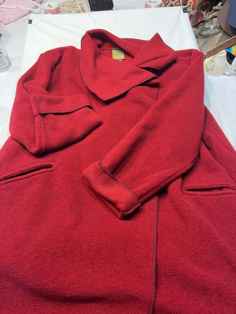 Maralyce Ferree Red Polyester Fleece Coat XL